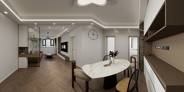 怀远盼盼木门全屋整装-文苑小区9号楼1702-装修设计方案