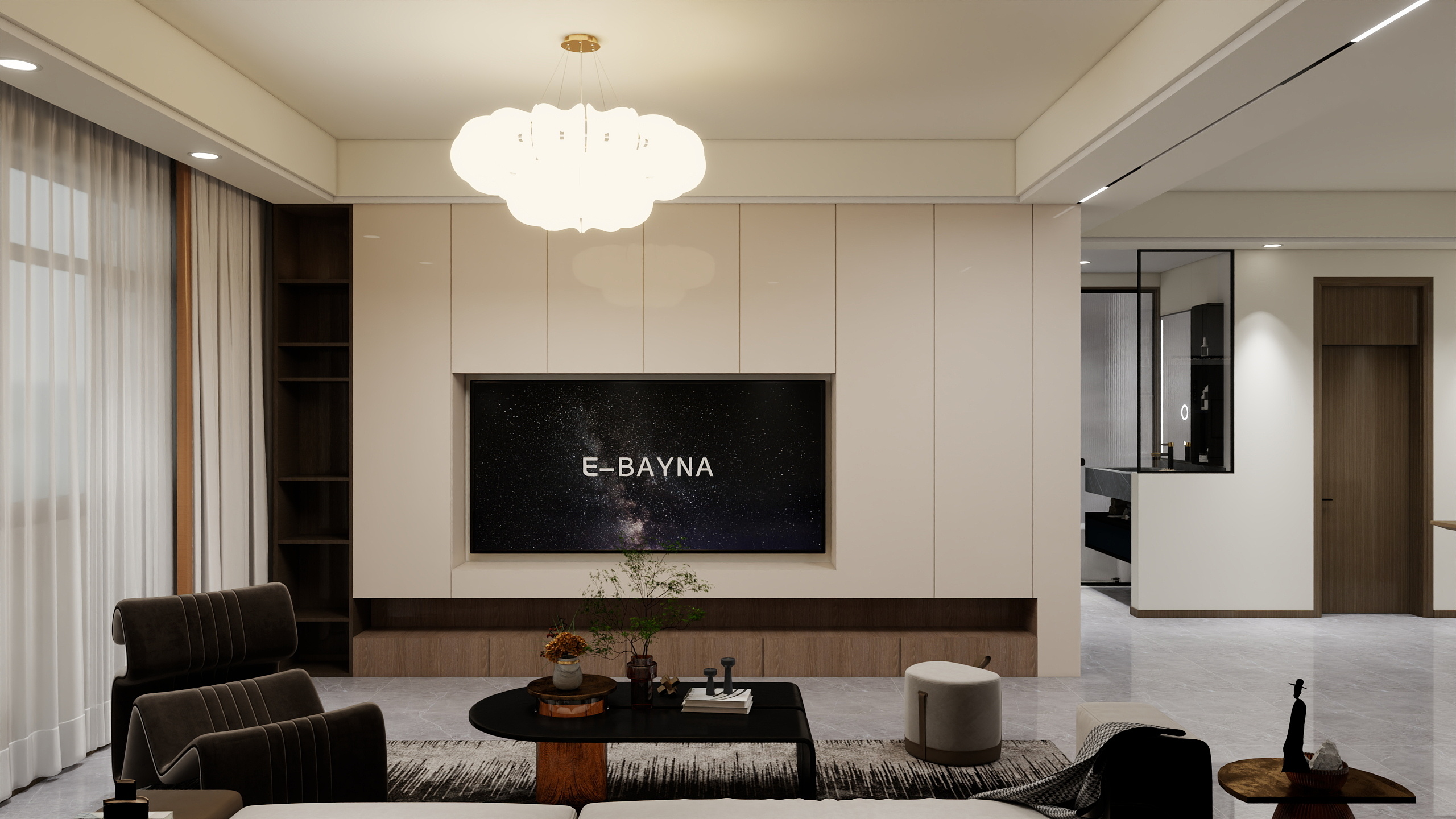 击岸浪BViN-120平方三室两厅一卫一厨-装修设计方案