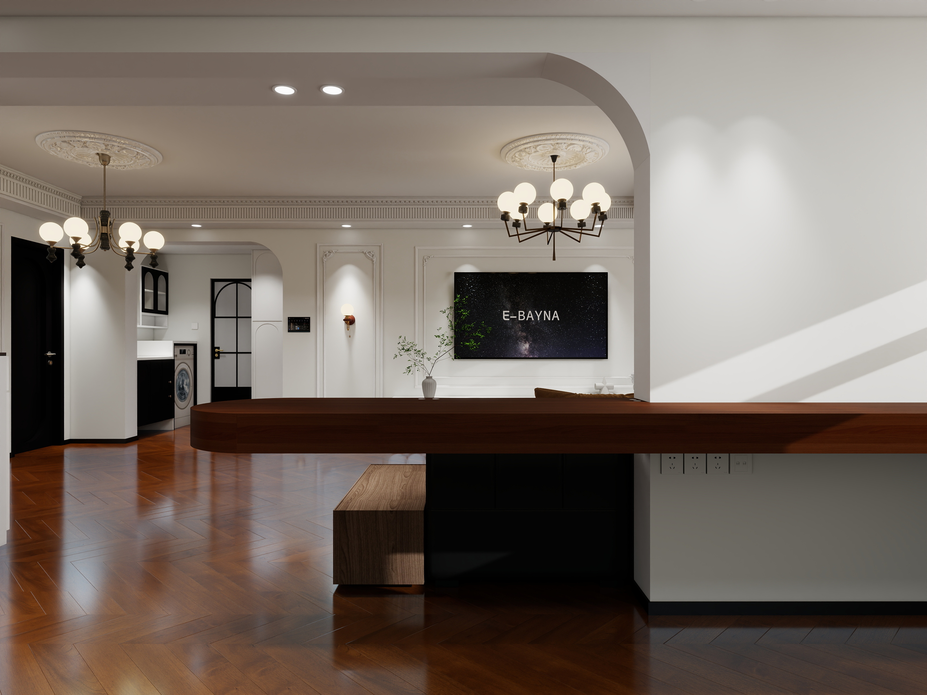 击岸浪BViN-139三室两卫两厅一厨装修效果图