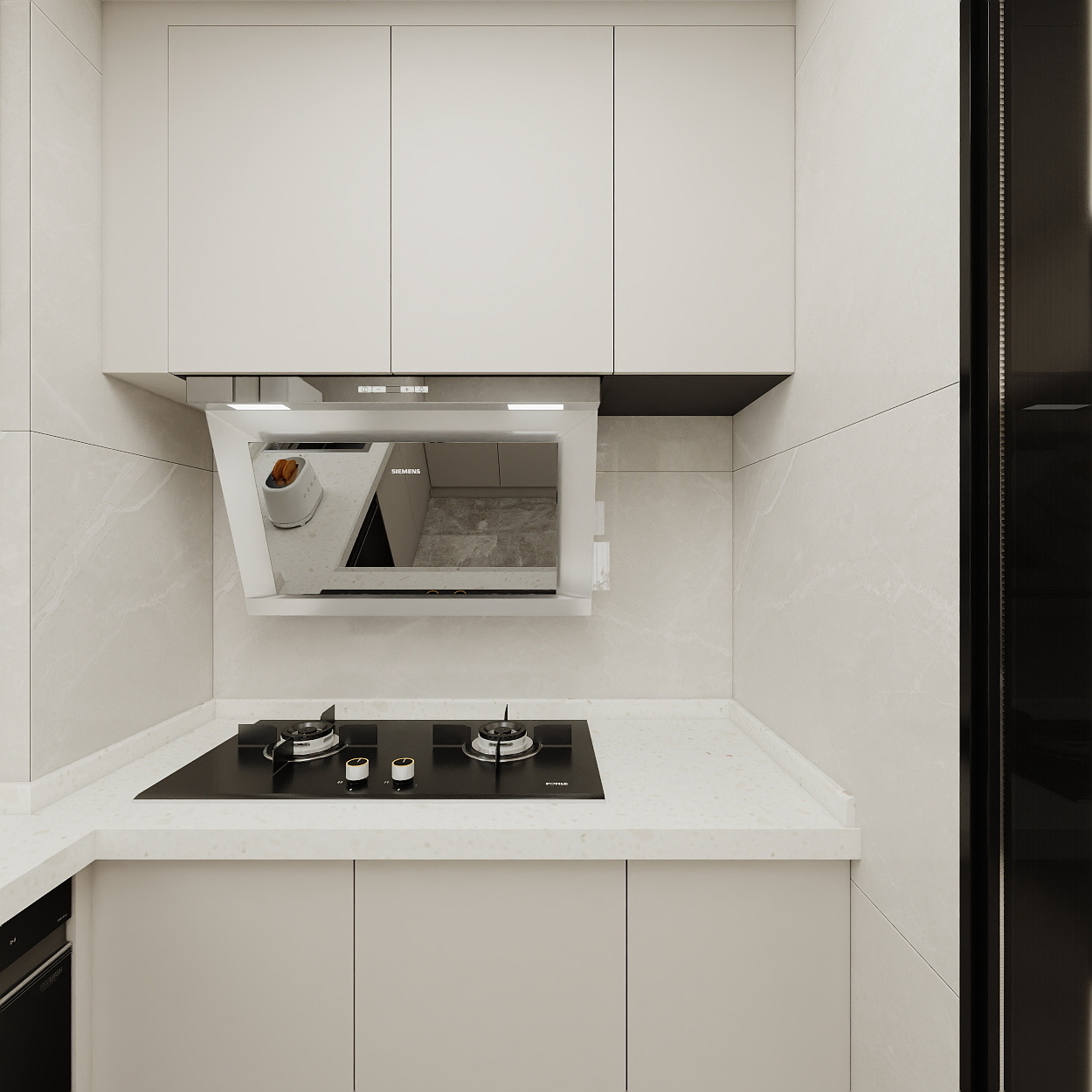 壹诺设计工作室-85㎡2室-现代简约 一层厨房装修效果图第3张