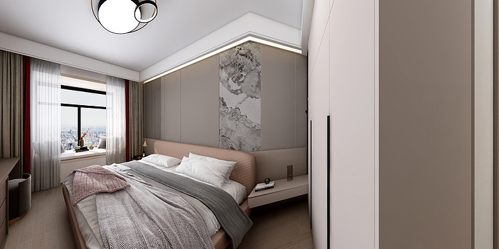 榆林元素空间设计-龙港世纪城效果图-装修设计方案