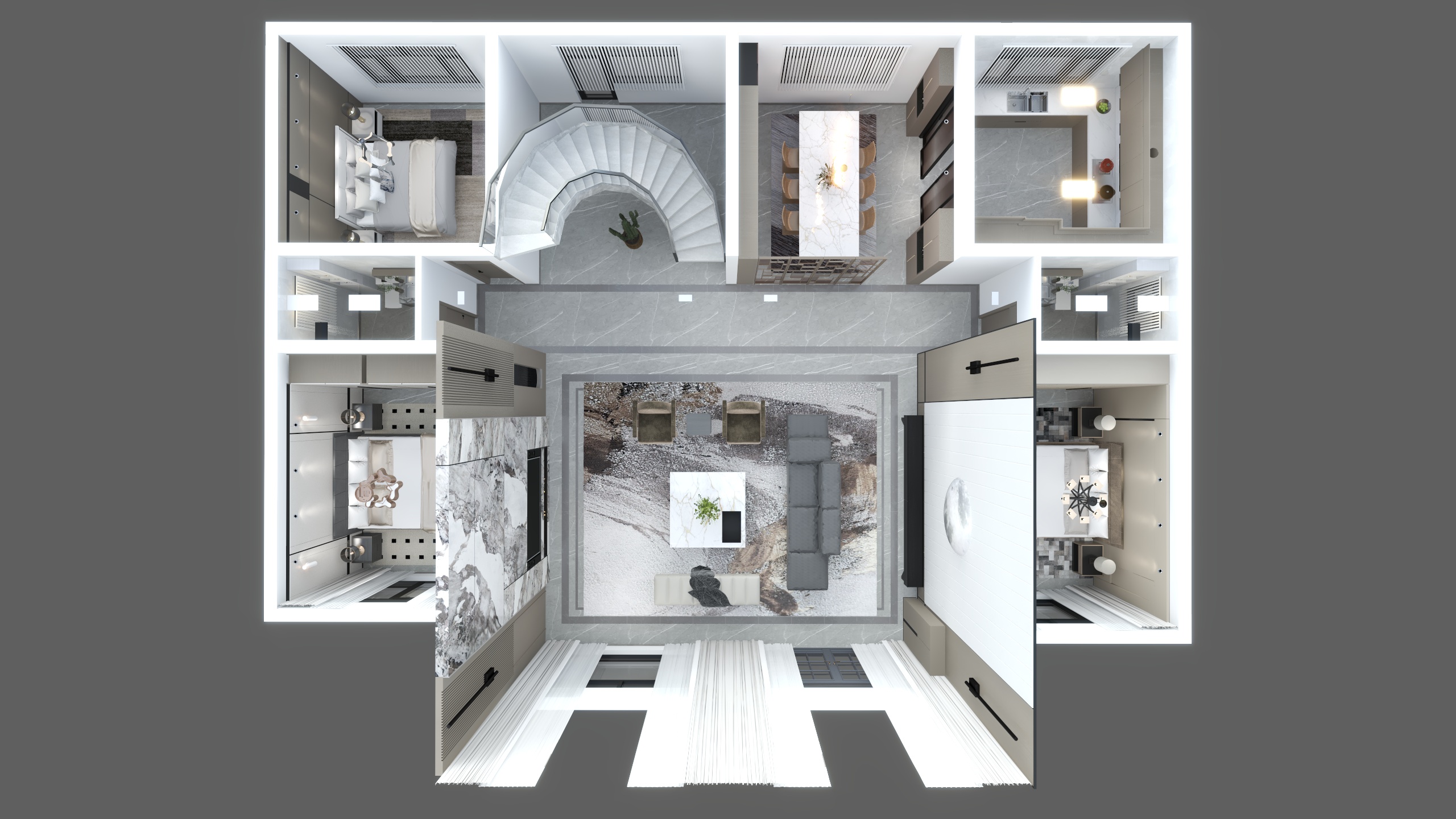 拂星-南唐梅别墅-现代轻奢-调色版-装修设计方案