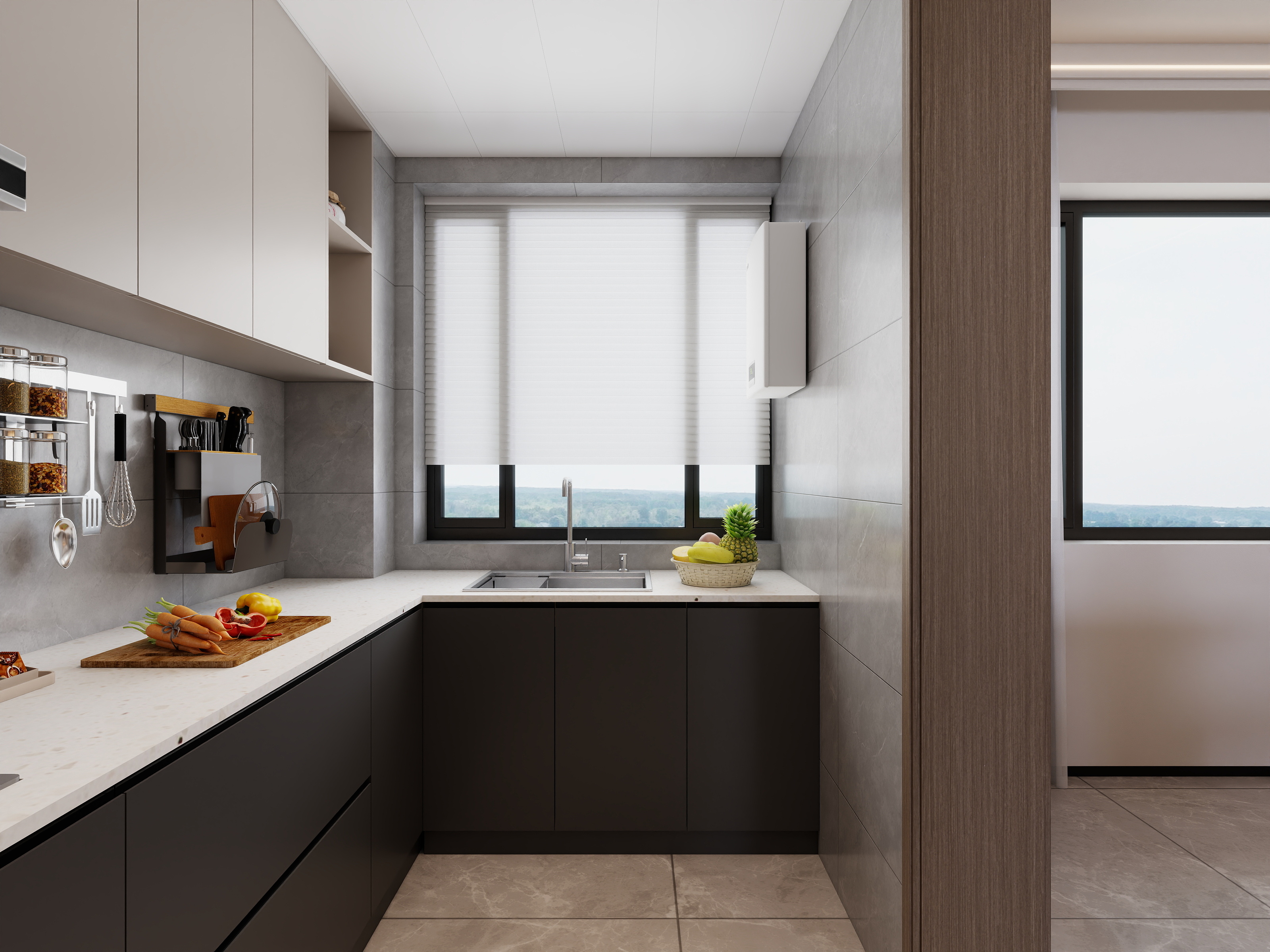 李青越-117平现代风格三居室装修效果图