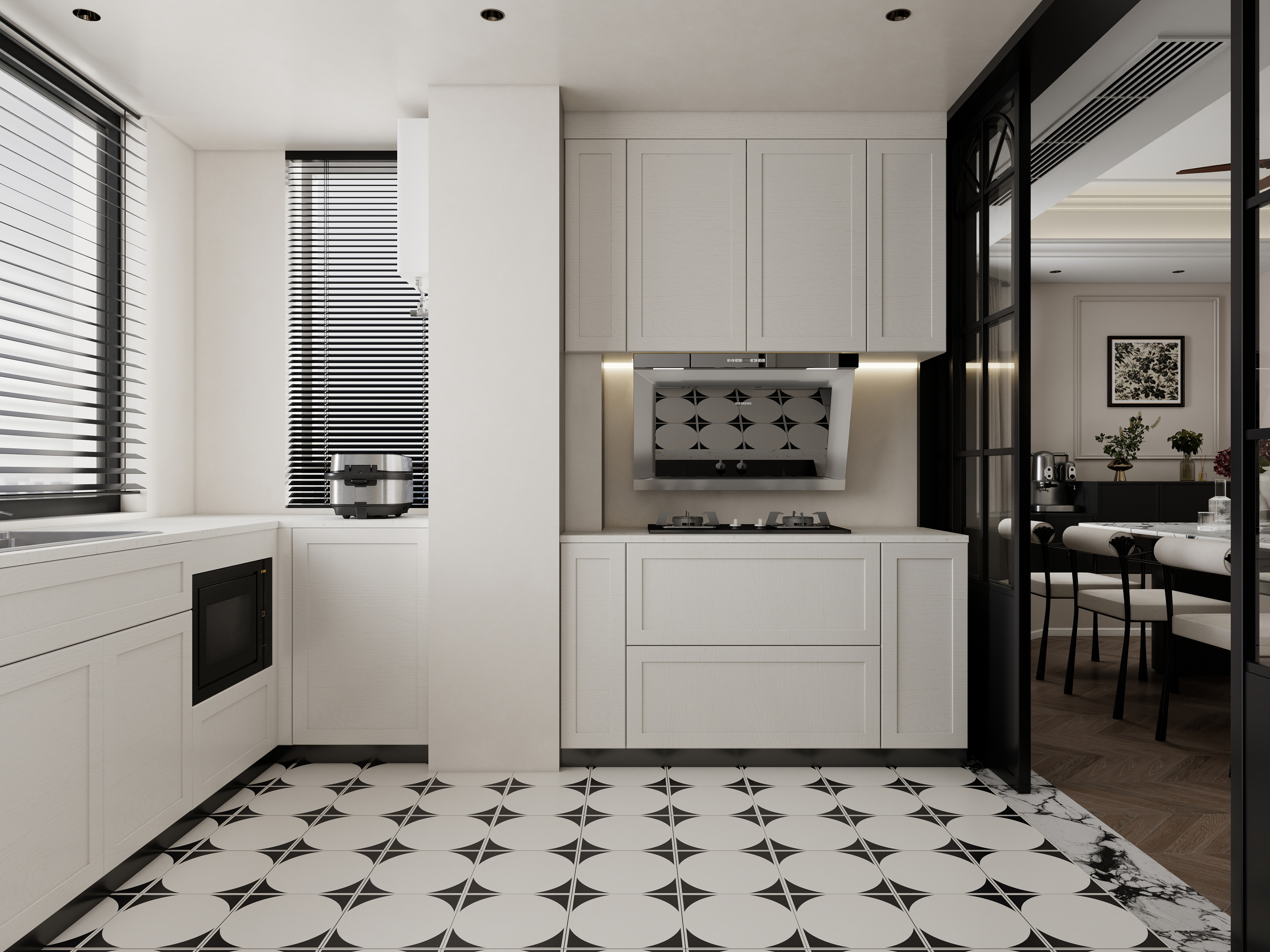 张煜强煜境设计-中山170平米简约法式大平层装修效果图