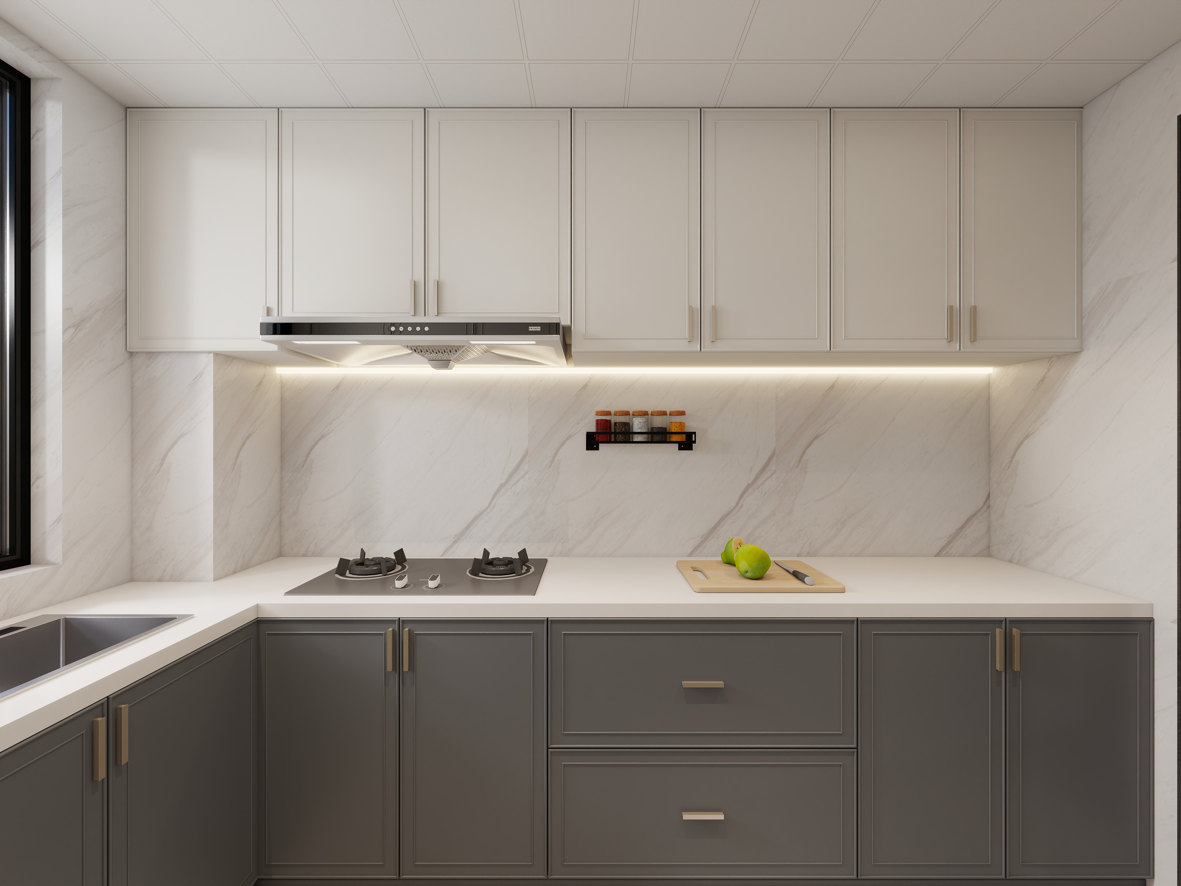 胖头鱼设计-普雅花园法式复古150㎡三室装修效果图