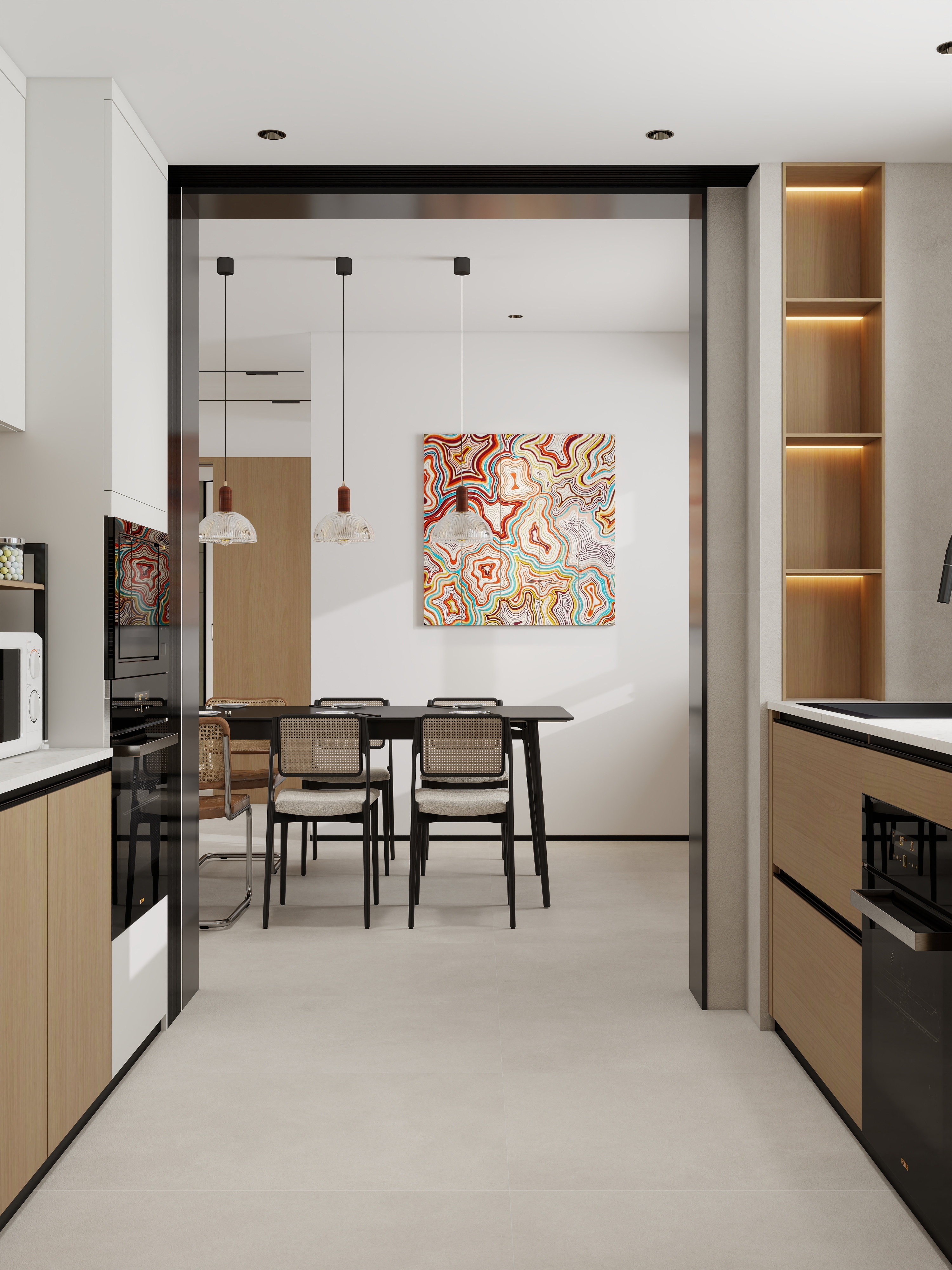 张煜强煜境设计-164平米原木极简大平层装修效果图