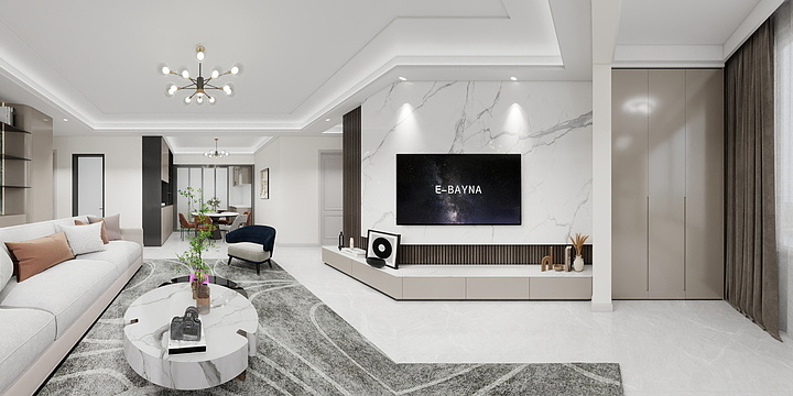 室内设计师官官-学府里136平西户王先生意式极简-装修设计方案