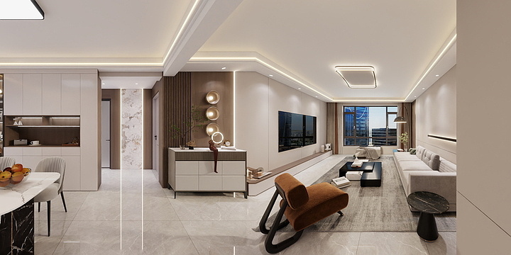 赤幽-吴忠书香名邸123㎡1-1-602-装修设计方案