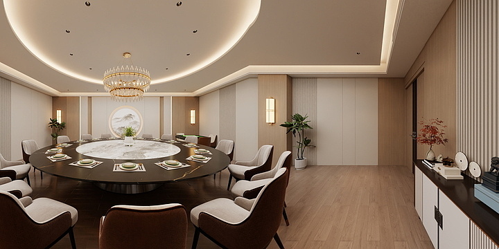 冶金餐厅包间-装修设计方案