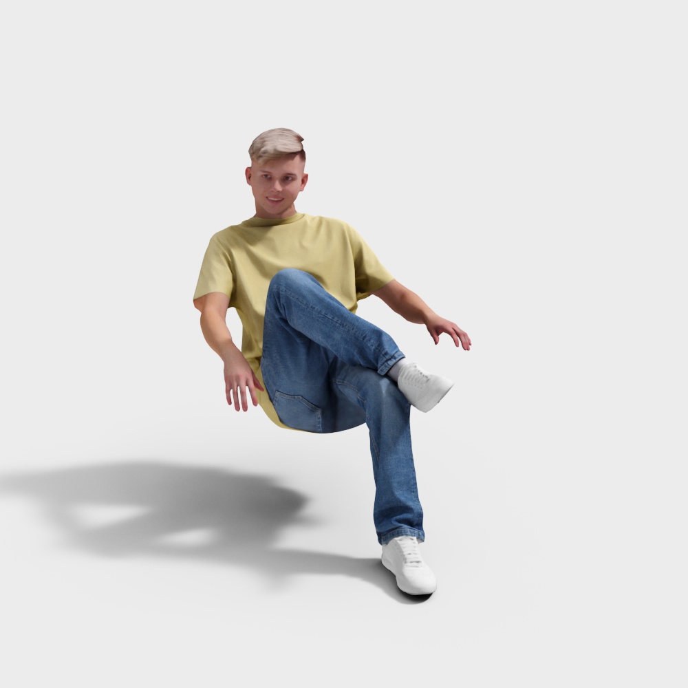 躺着的男人3D模型