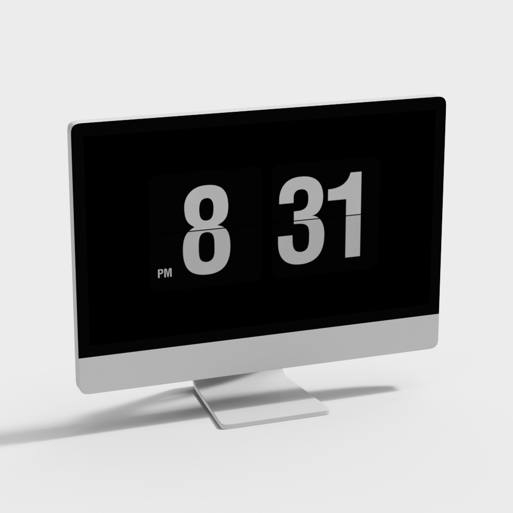 现代台式电脑-无logo 3D模型