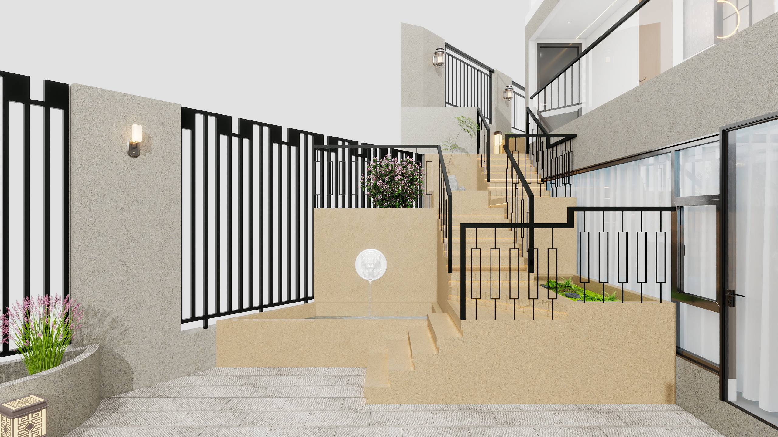 成爽-四川眉山中铁星月云湖(888平方中古风别墅)装修效果图