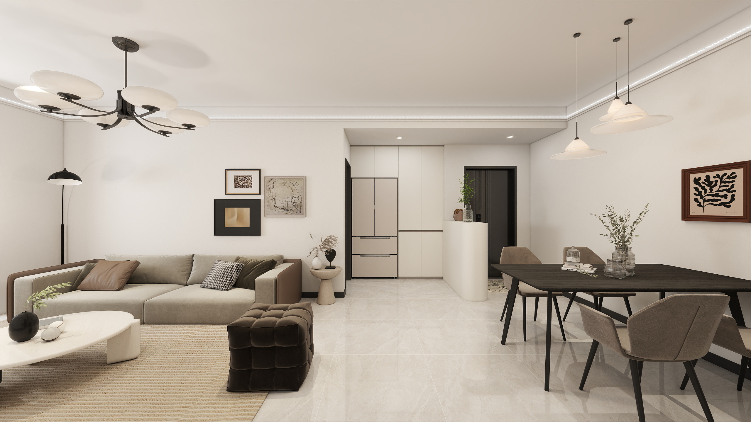 小鹿设计-晶源小区  两室 现代简约-装修设计方案