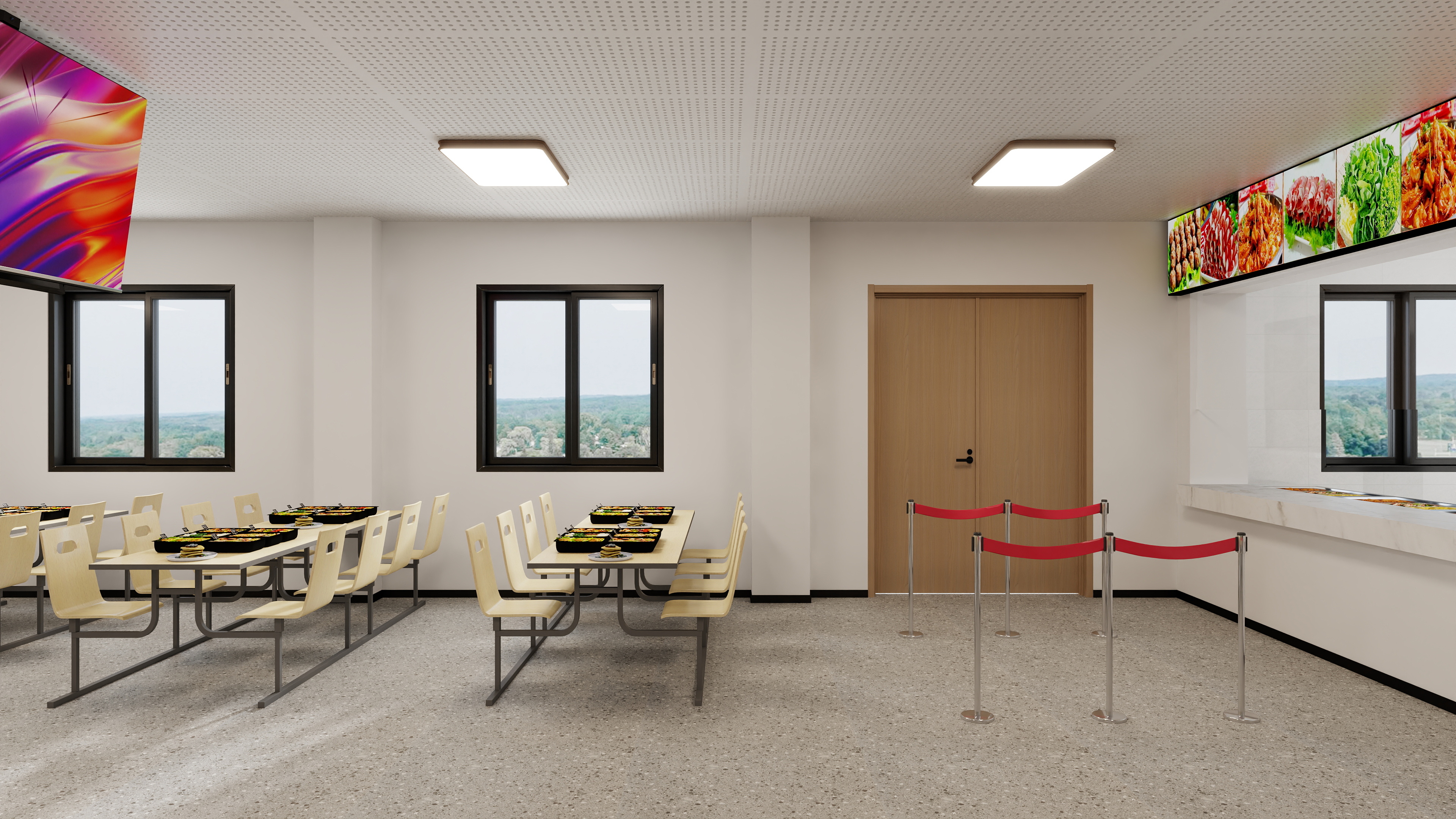 至简名设一钱春-星火有限公司餐厅食堂【春】-装修设计方案