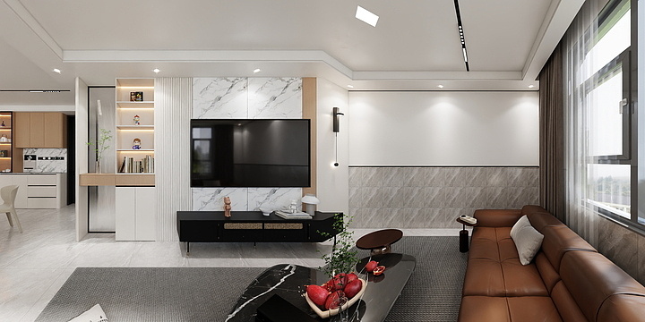 SunnyDgsY-客餐厅全景-装修设计方案