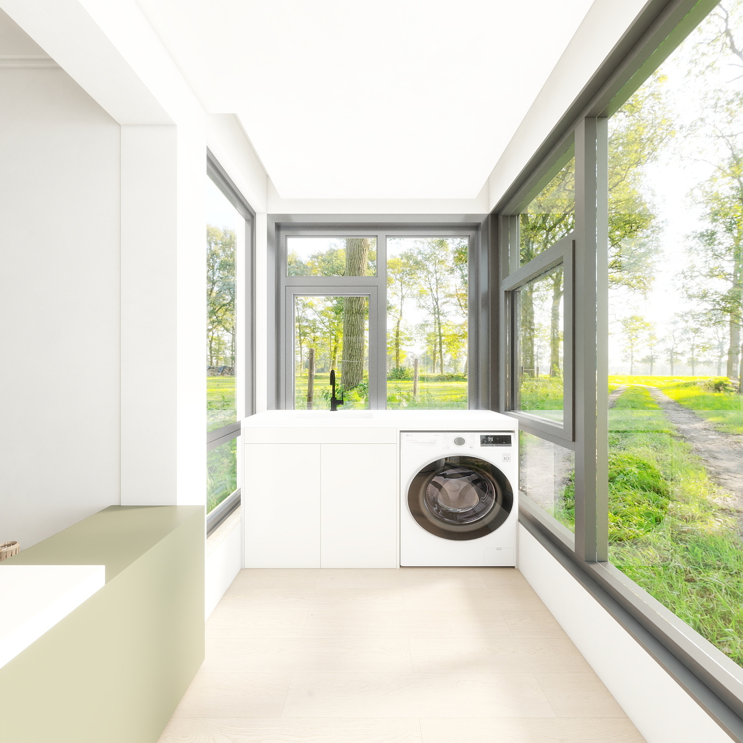 艺雅丽-123平现代简约 一层阳台装修效果图第3张