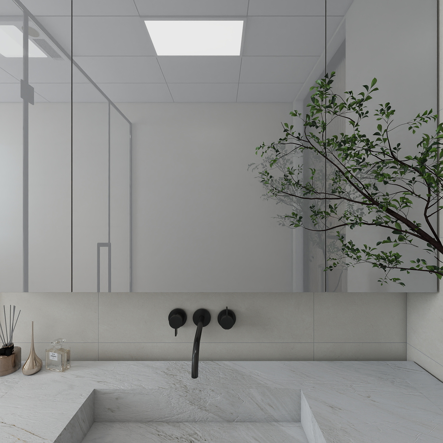 艺雅丽-123平现代简约 一层卫生间装修效果图第3张