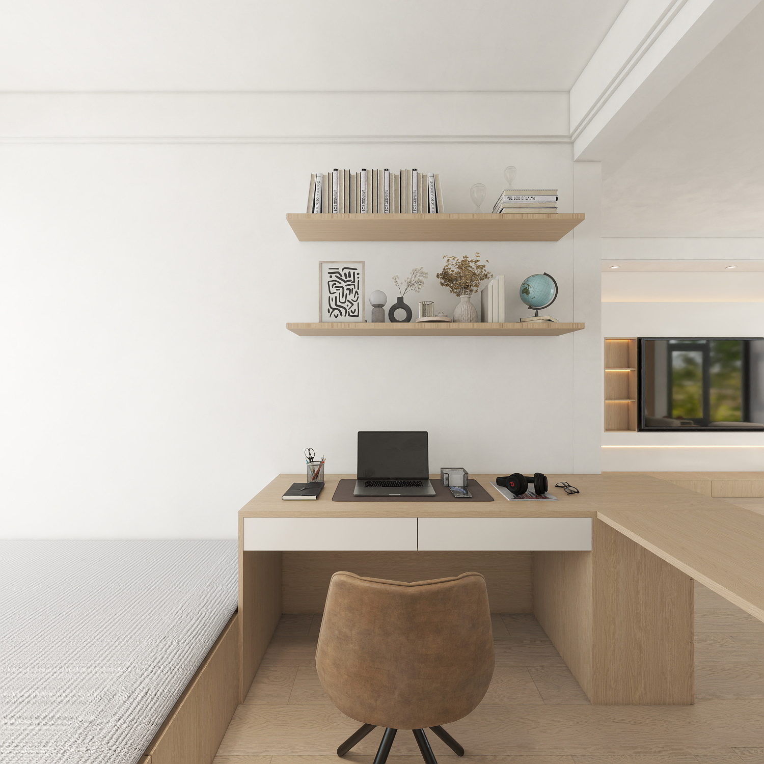 艺雅丽-123平现代简约 一层书房装修效果图第3张