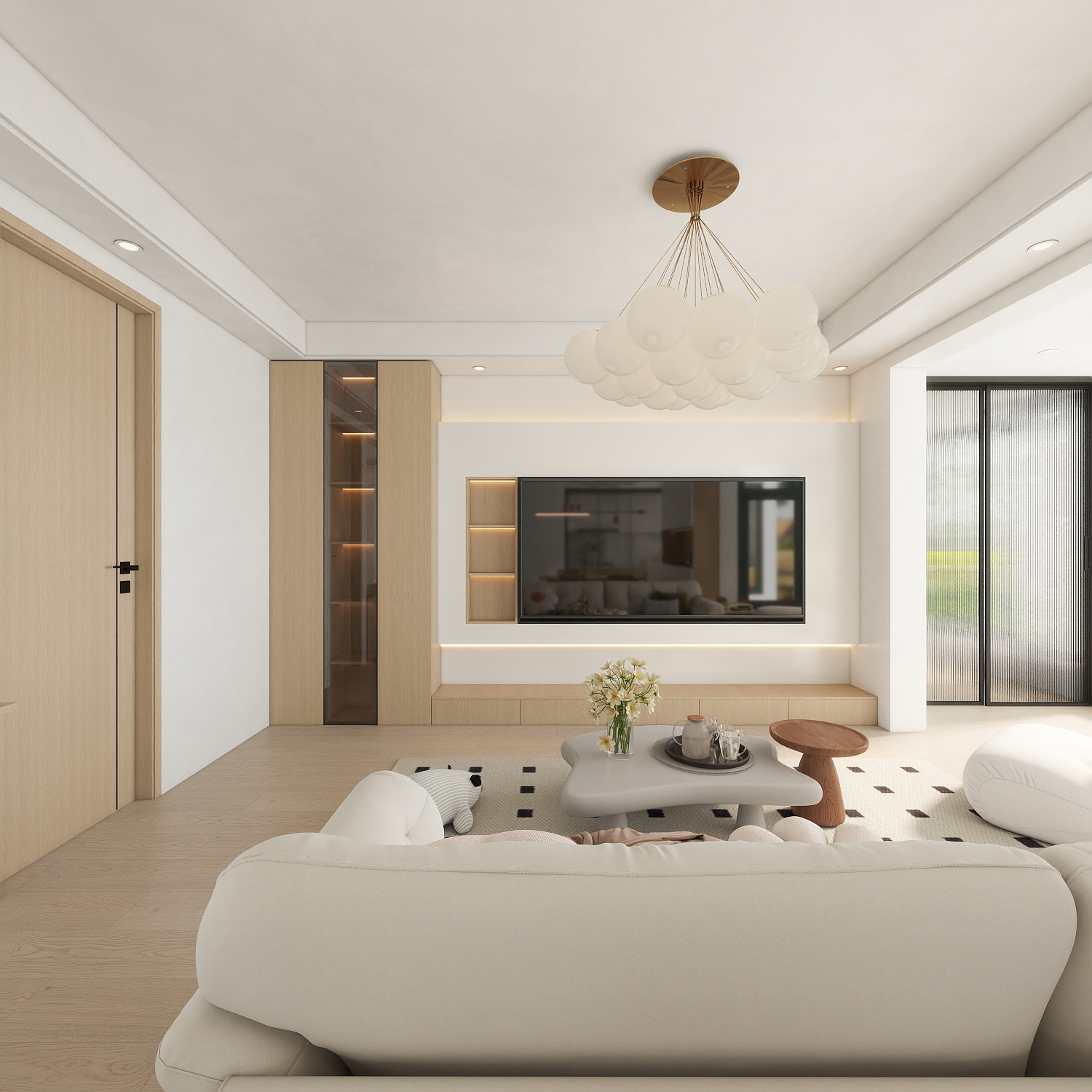 艺雅丽-123平现代简约 一层客餐厅装修效果图第5张