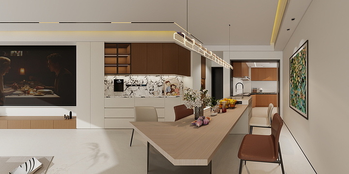 设计阿敏-明月华庭实测104户型-装修设计方案