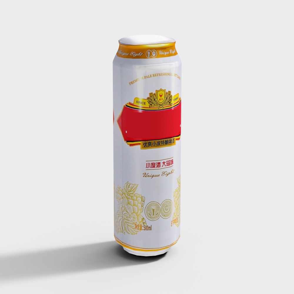 啤酒 -无logo3D模型