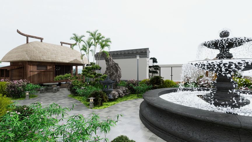 盛杍湫-屋顶花园装修效果图