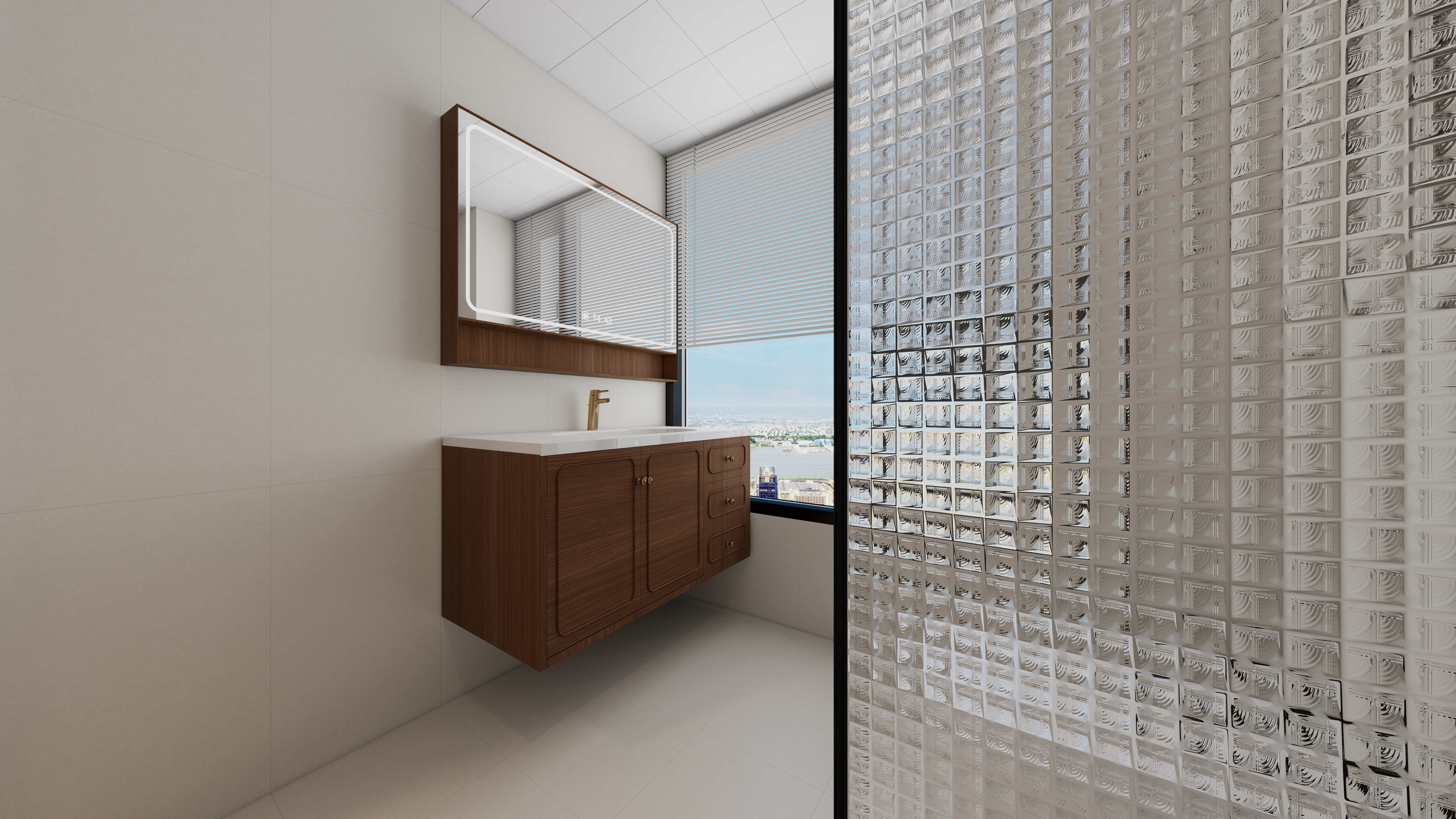 阿桂..咨询详看下信息-海璟云翡 (现代中古风格）一层主卫装修效果图第3张