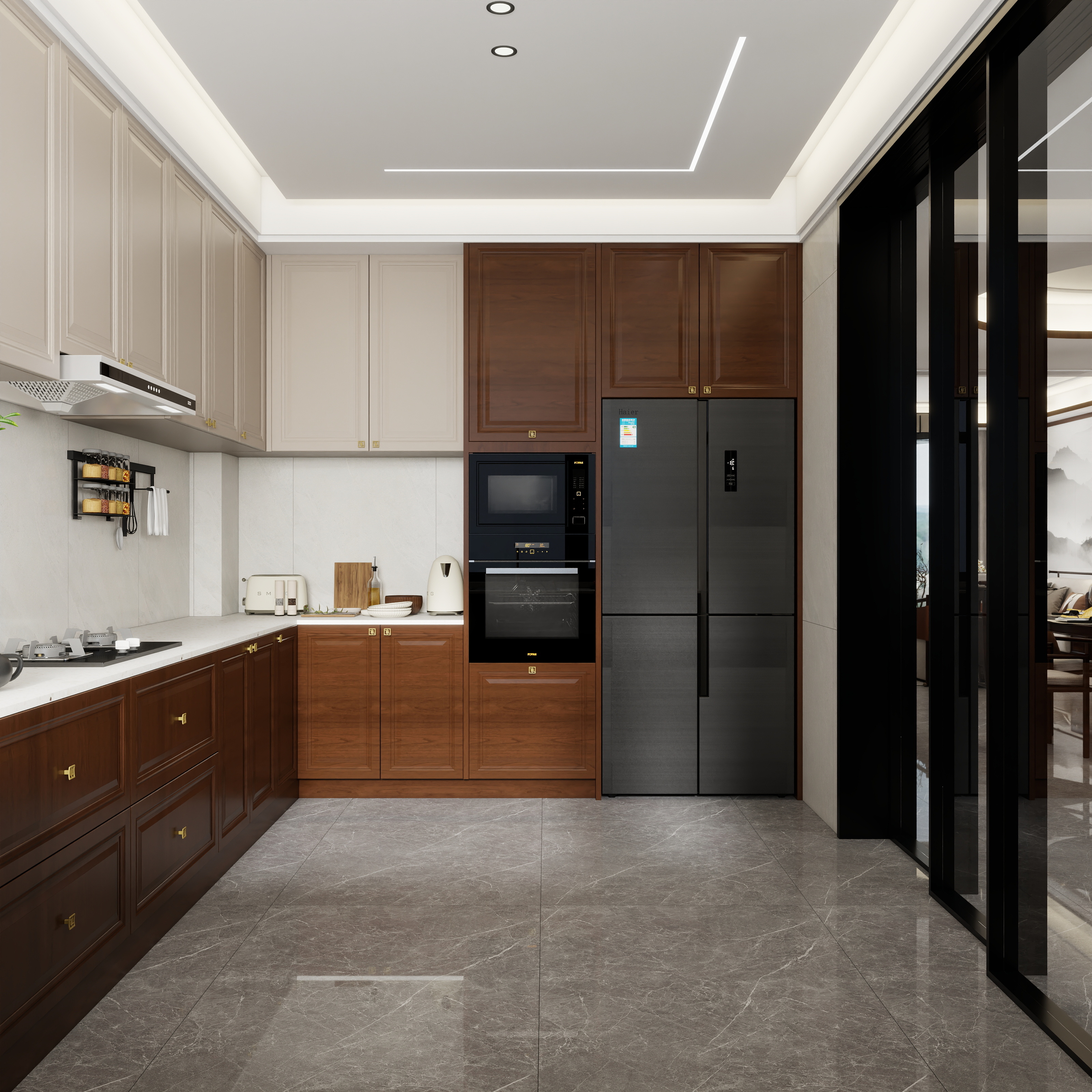 李青越- 329方新中式风格别墅装修效果图