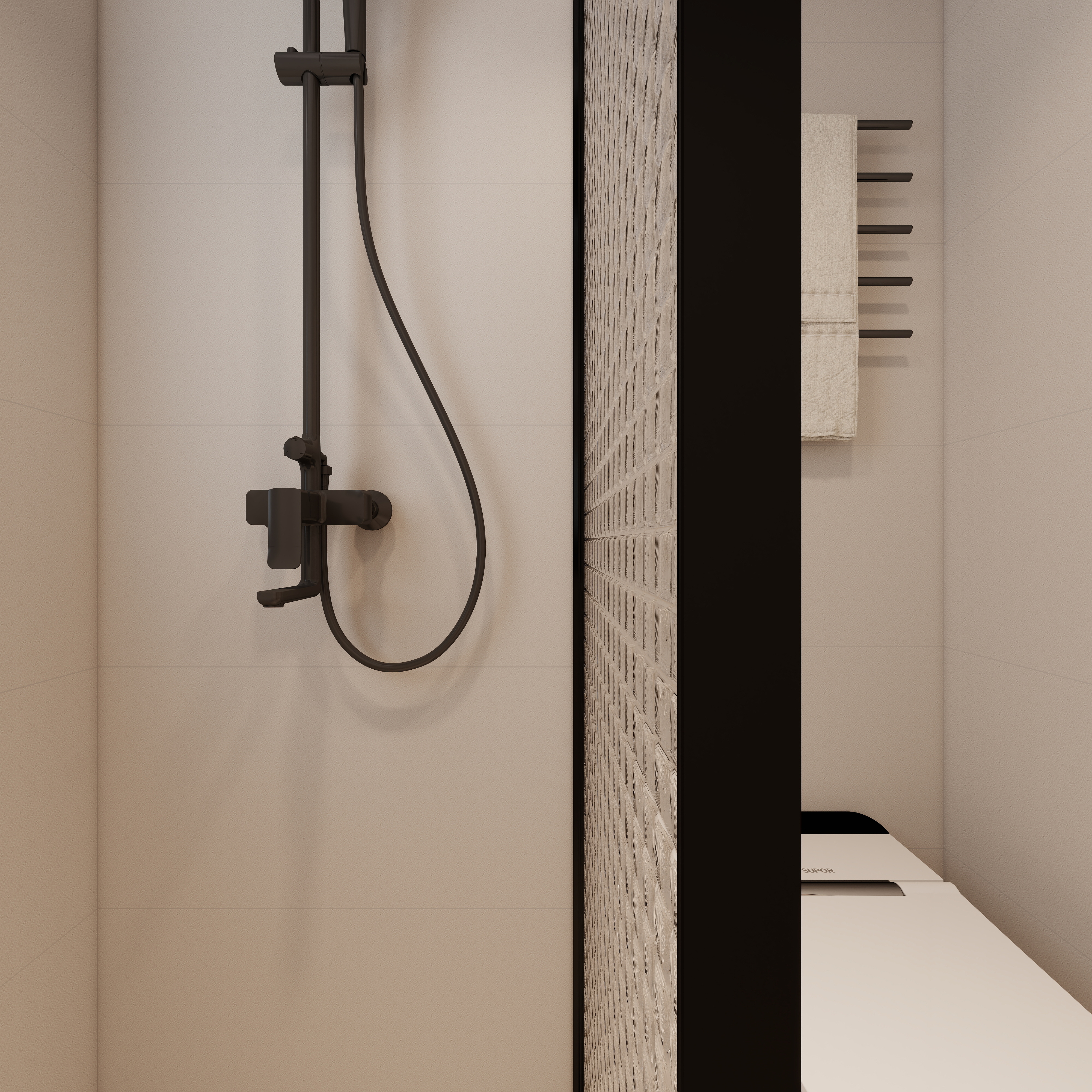 阿桂..咨询详看下信息-海璟云翡 (现代中古风格）一层公卫装修效果图第1张