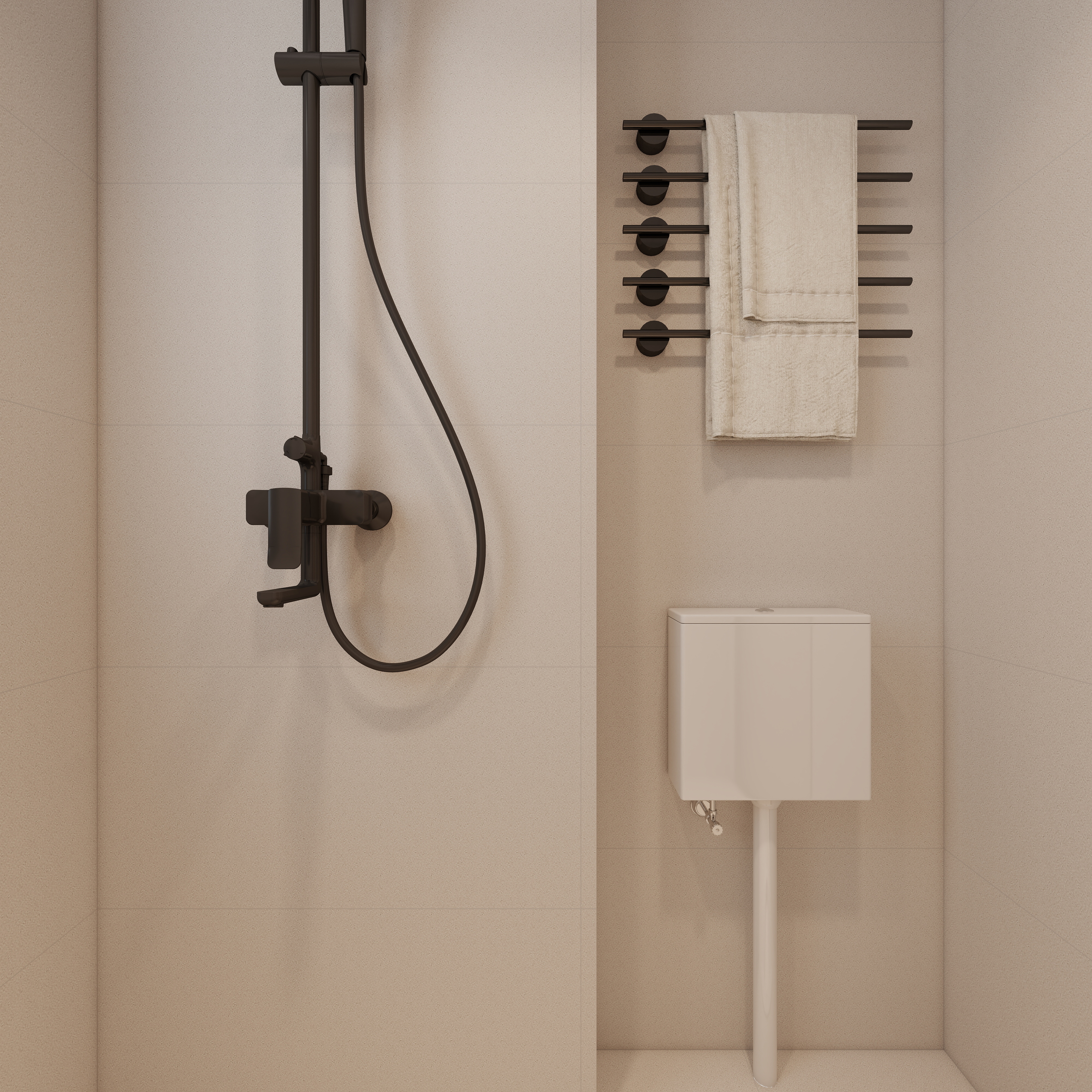 阿桂..咨询详看下信息-海璟云翡 (现代中古风格）一层公卫装修效果图第2张