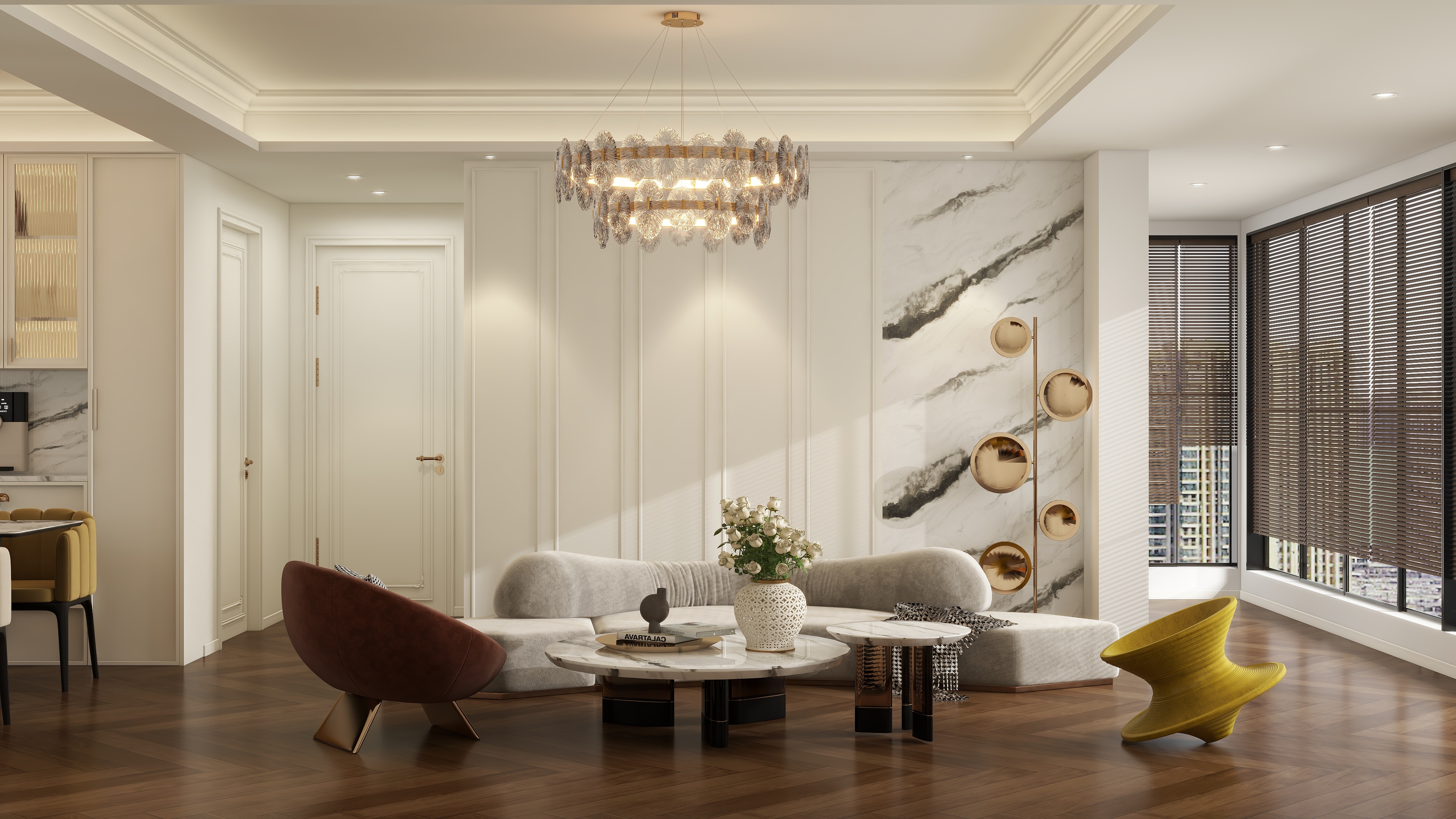 设计师珂源-前海湾花园简美133㎡4室装修效果图