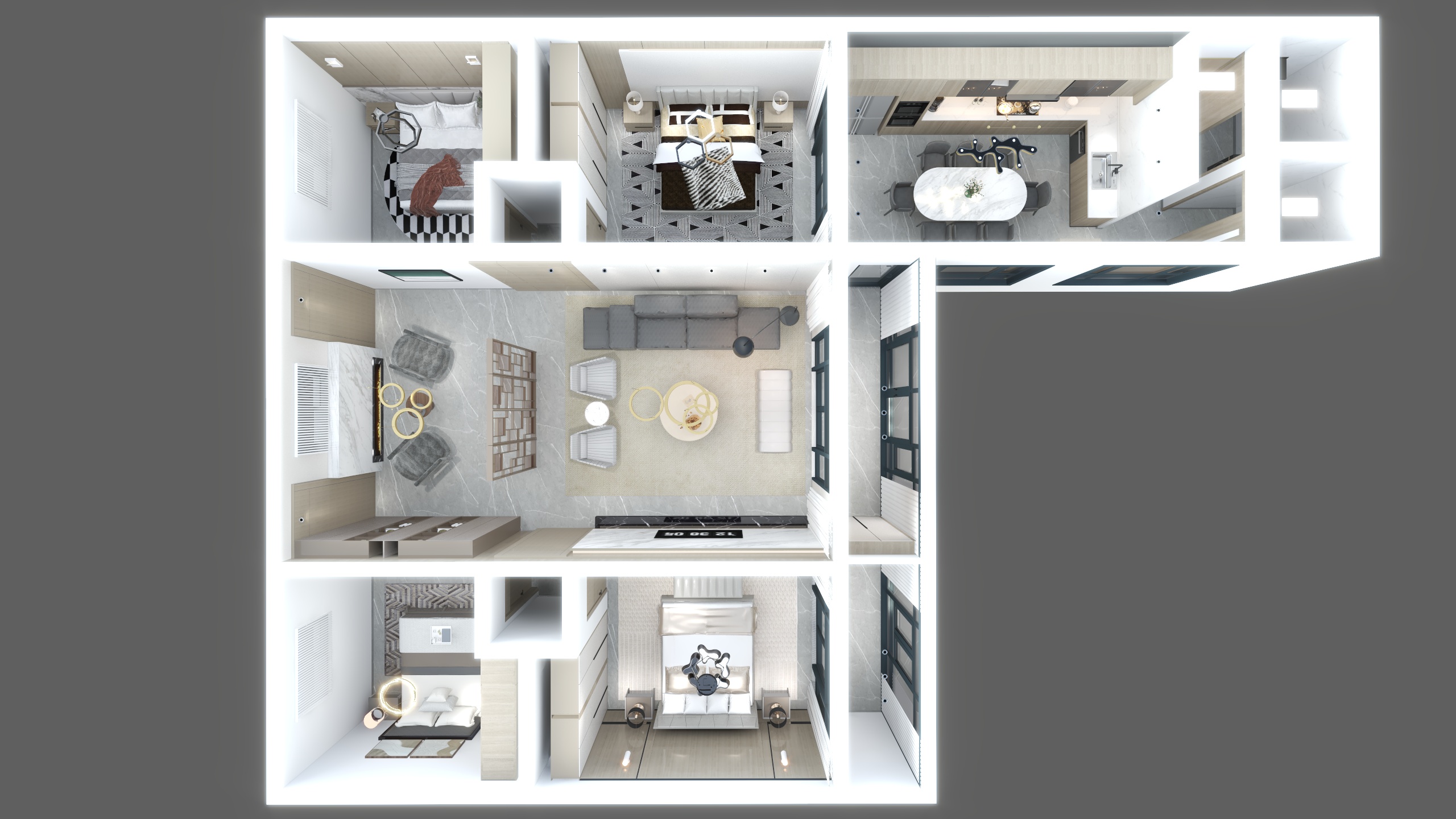 拂星-徐水-极简现代-二改-装修设计方案