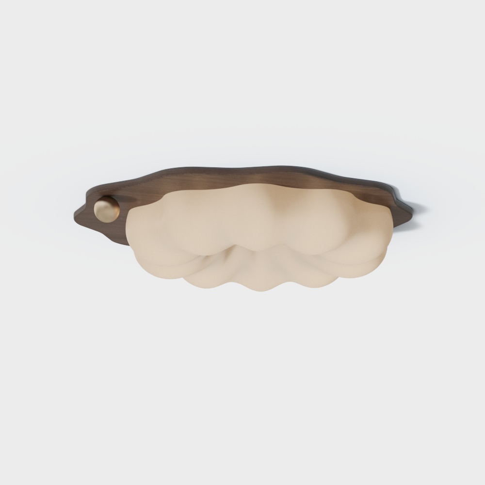 现代奶油风吸顶灯3D模型