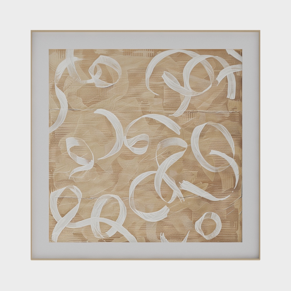 现代奶油风挂画3D模型