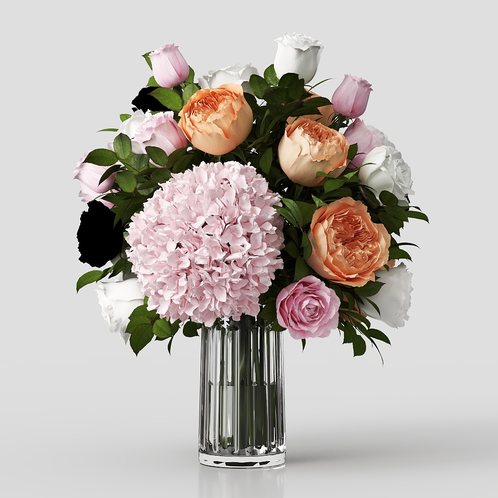现代花瓶花艺3D模型