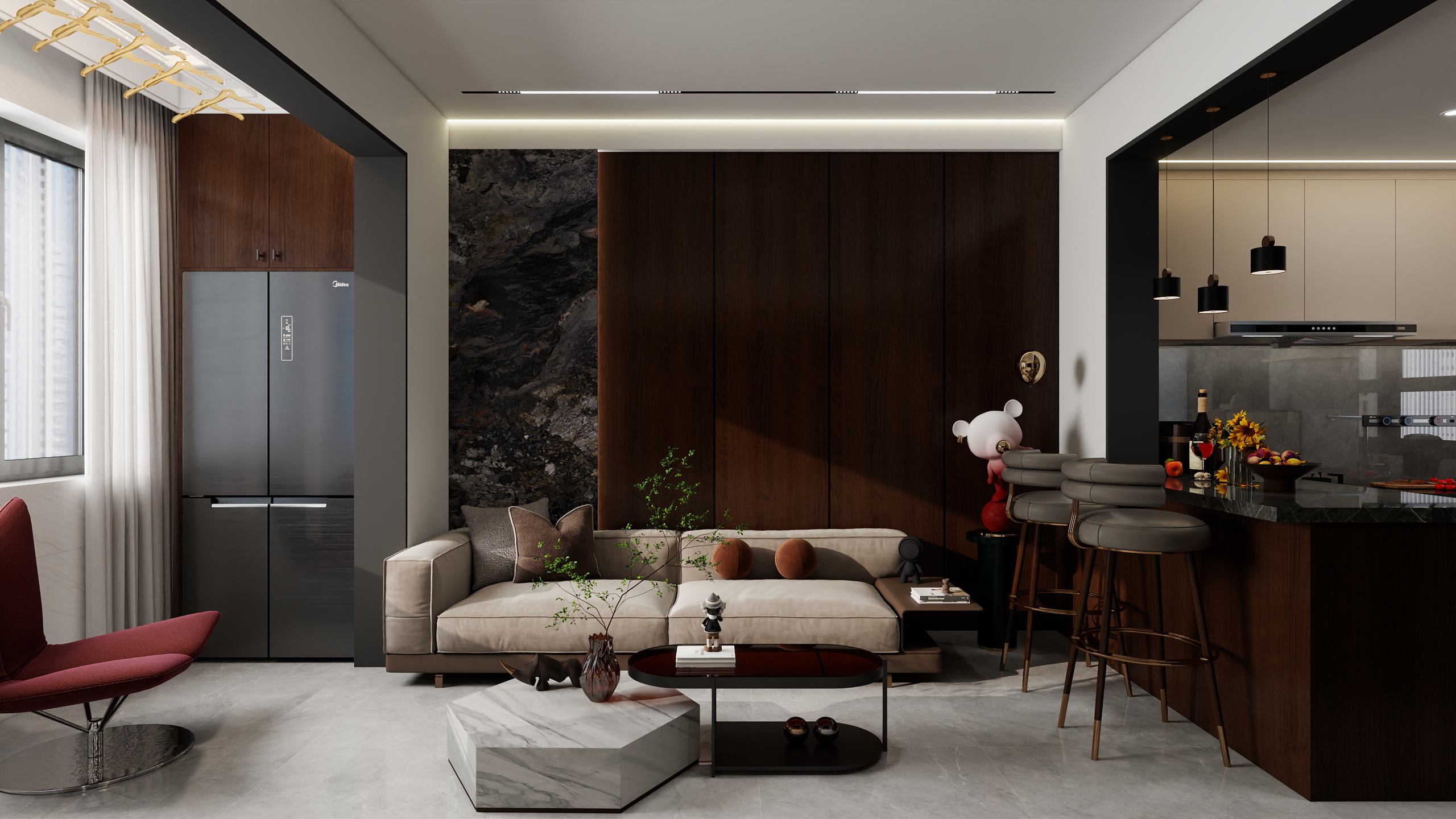 全案设计师黄海娟-45平一室一厅现代简约-装修设计方案