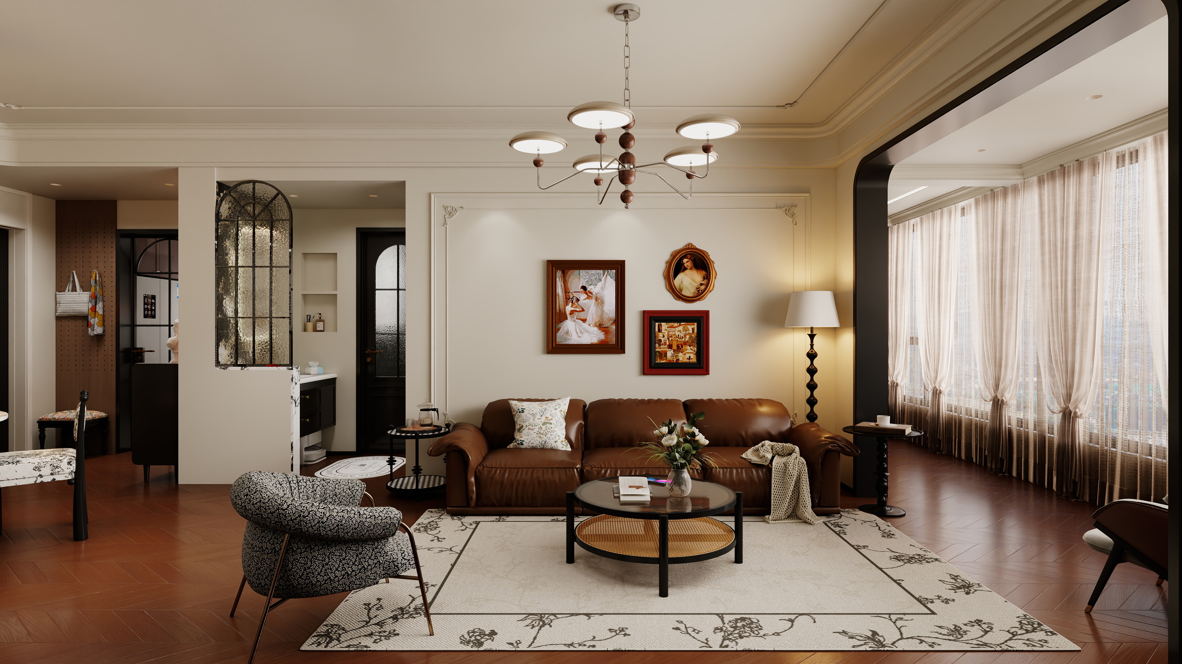 王星-安康·博元幸福城三室法式复古风格-装修设计方案