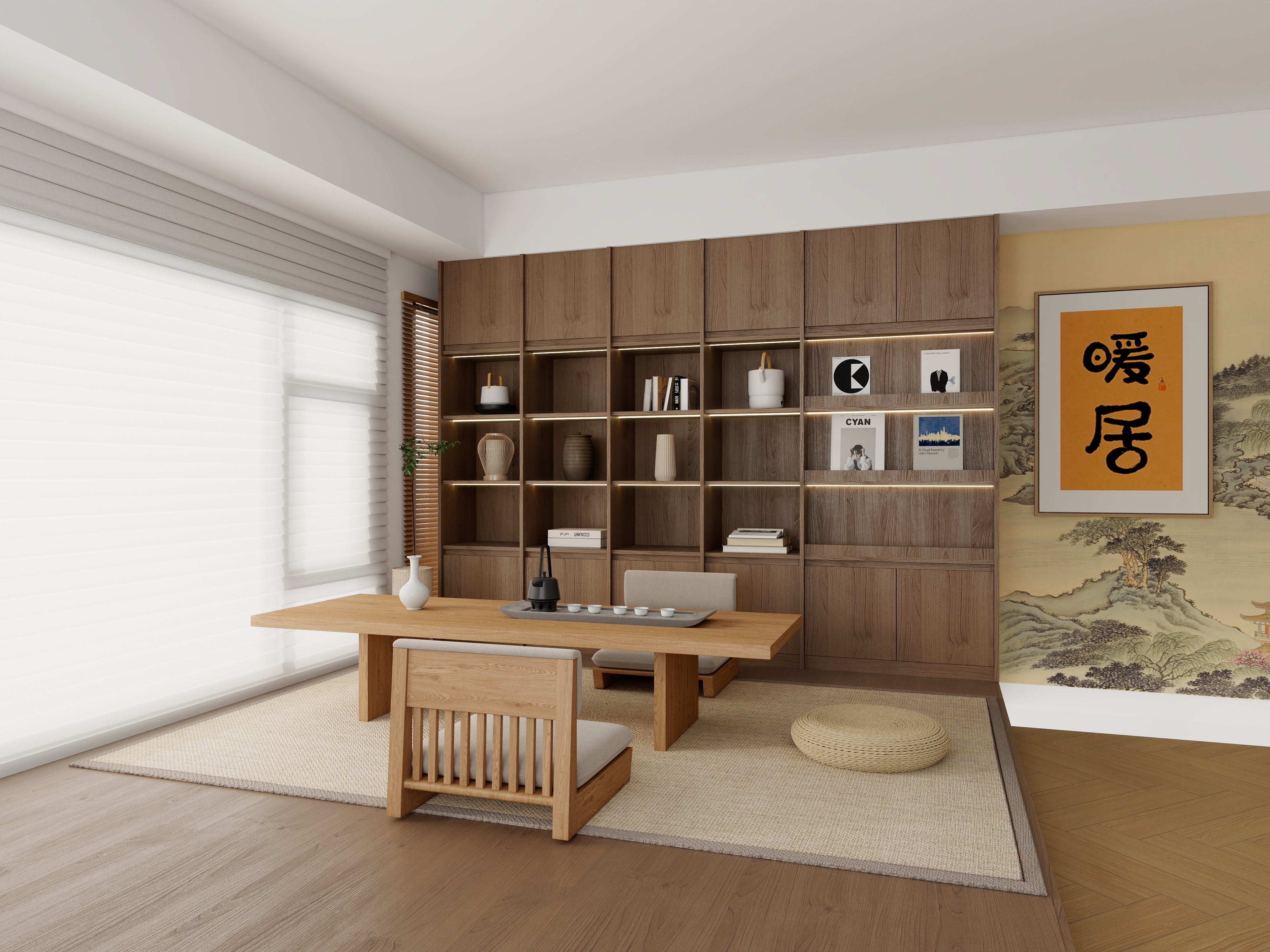 a.青岛全屋定制-绿地海外滩天寓装修效果图