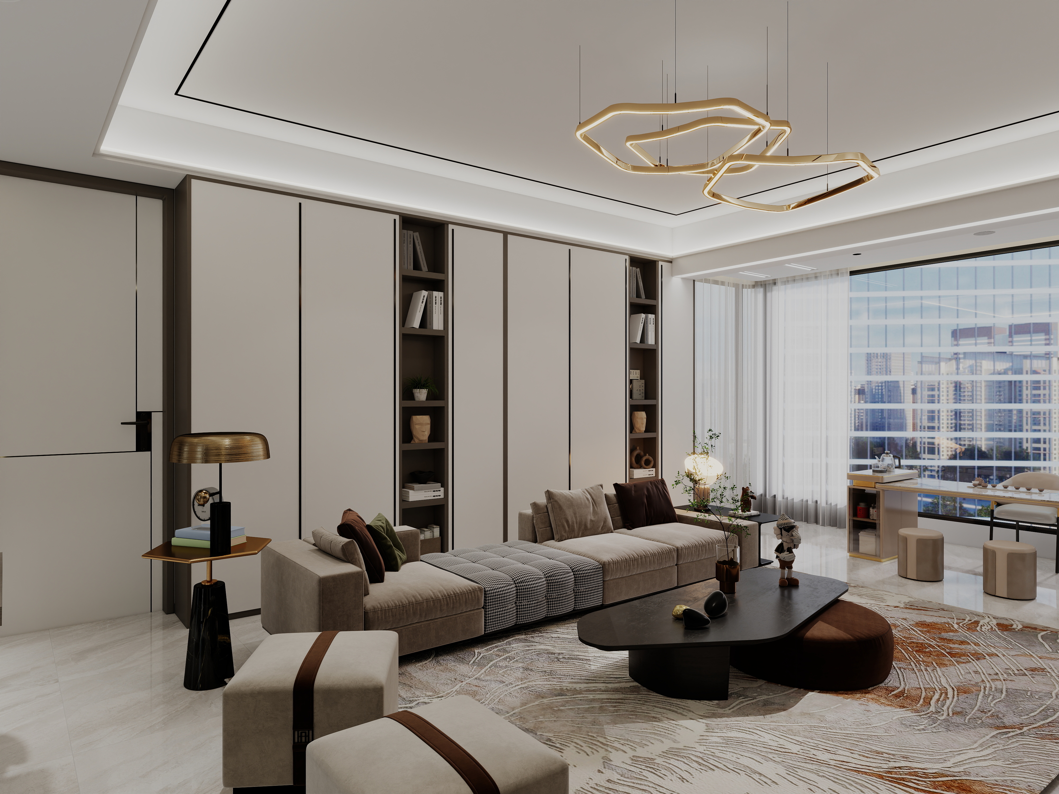 艺雅丽-116平现代简约装修效果图