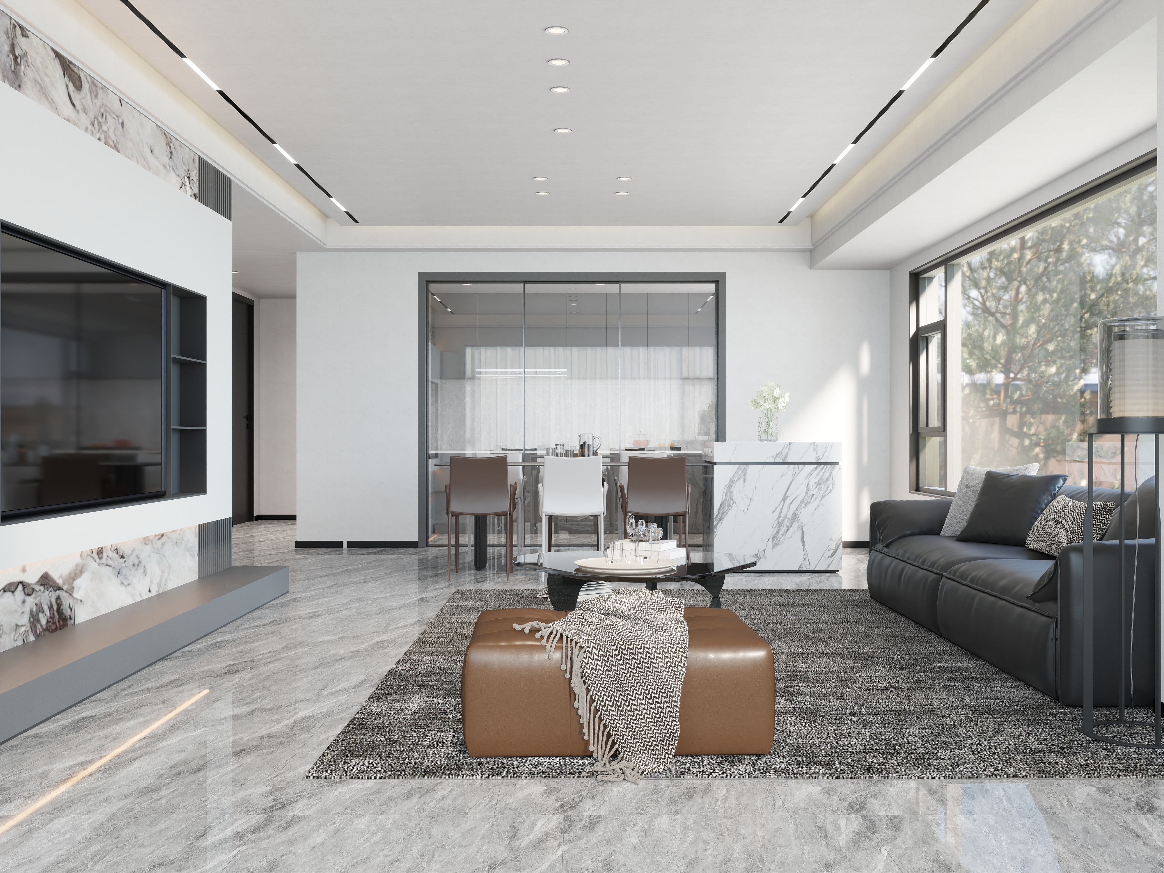 艺雅丽-149平极简轻奢 装修效果图