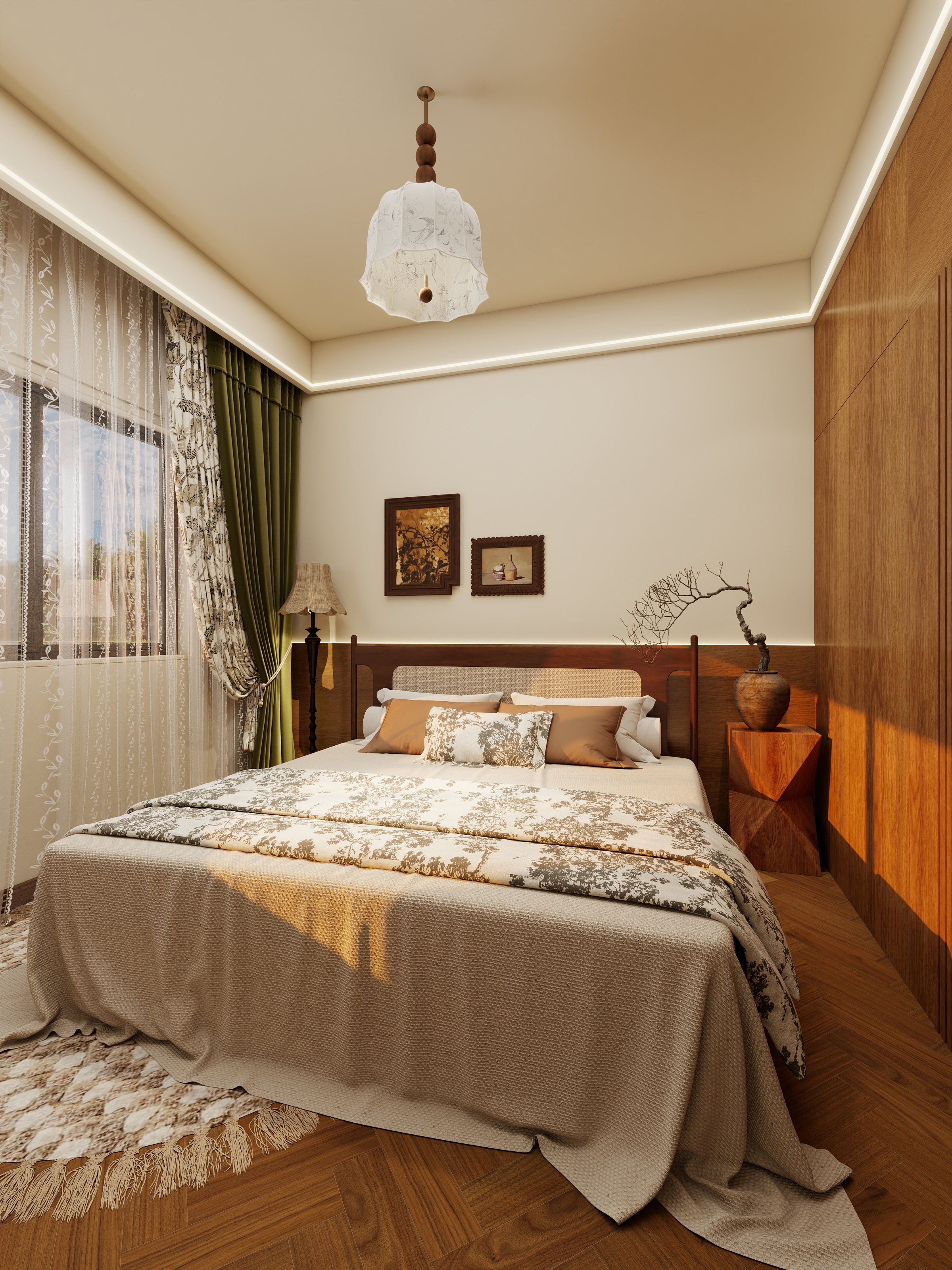 专业设计师YU-中古原木装修效果图