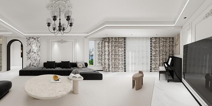 罗银-圆丁5期法式-副本-装修设计方案