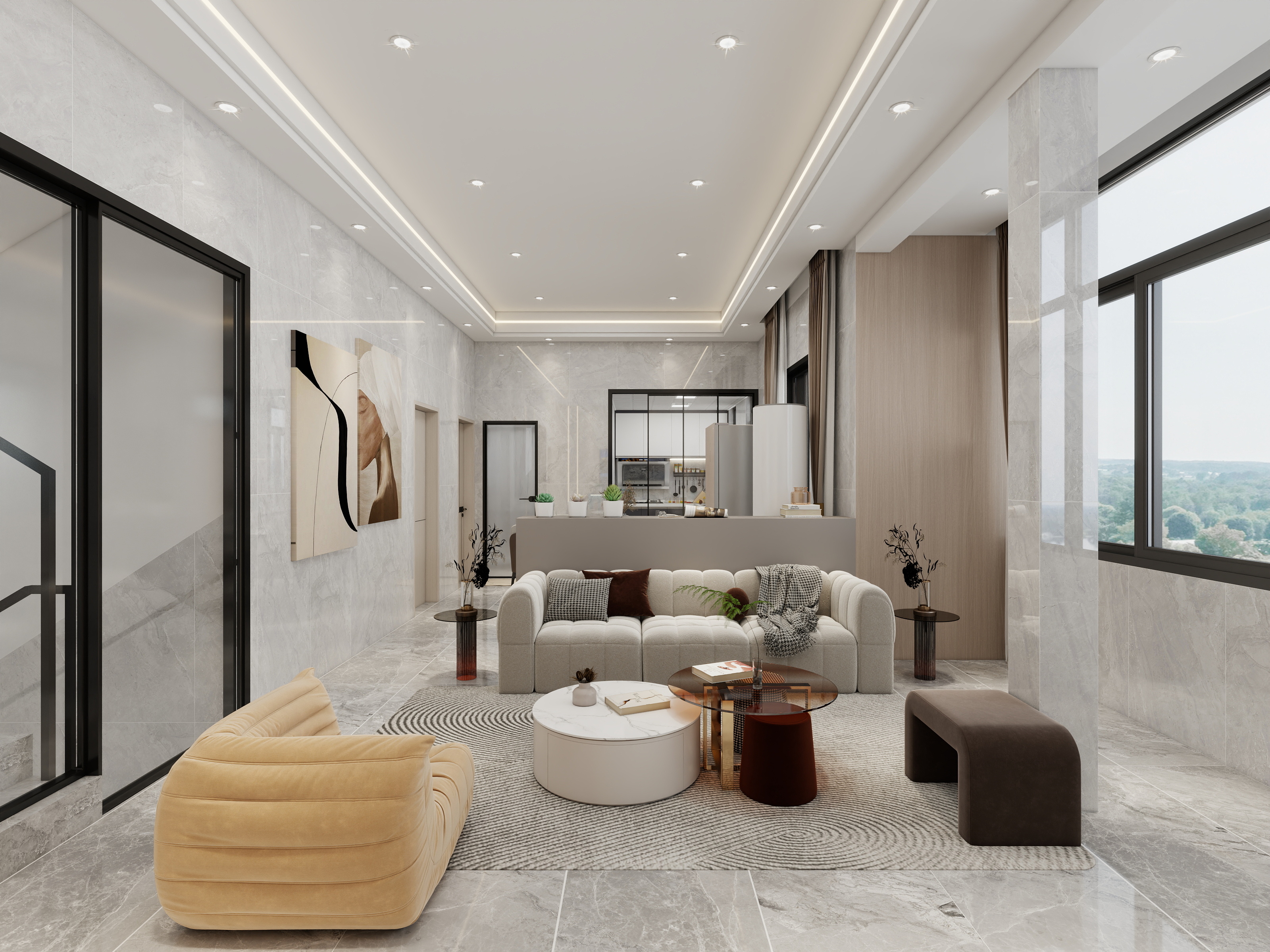 何宗建-《龙塘四岭》116平现代简约四居-装修设计方案