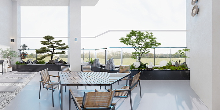 设计designerLI-极简风一楼别墅大平层-装修设计方案