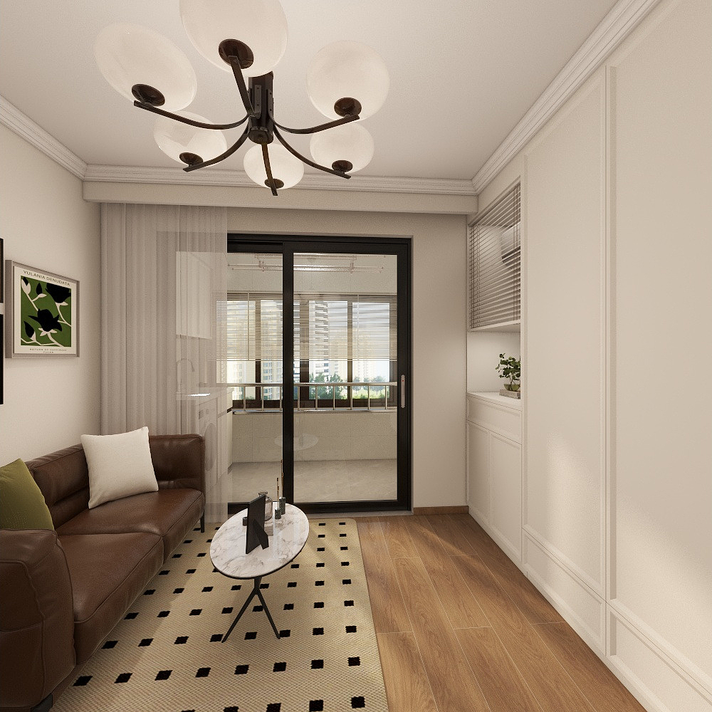 设计师-魏佳朋-外冈祥苑66㎡2室装修效果图