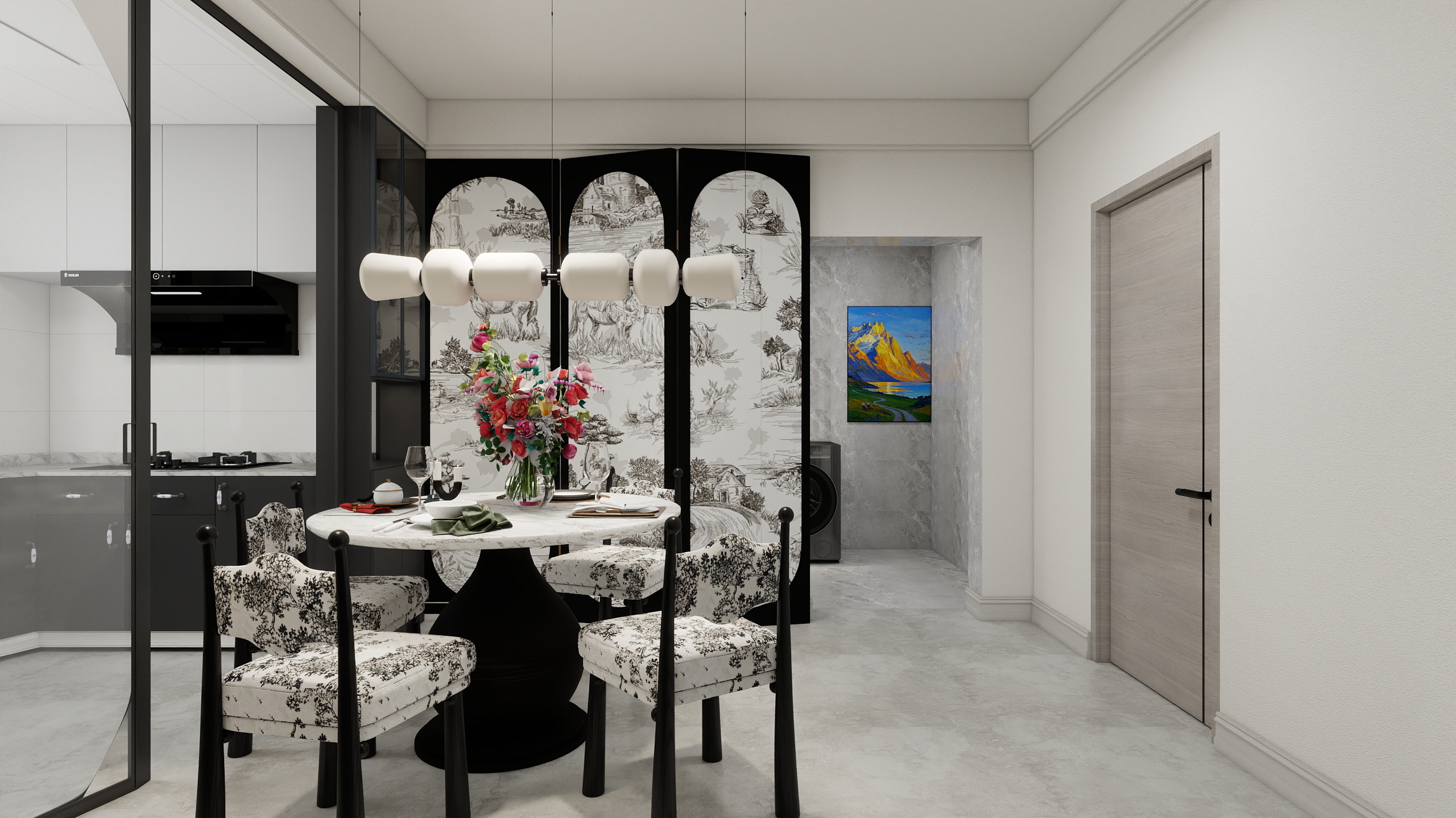 效果图只供参考实际效果以现场为准-警乐苑家属院122㎡3室装修效果图