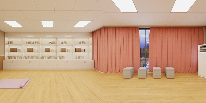 龙潭飞瀑-罗租2楼舞蹈室1-2-装修设计方案
