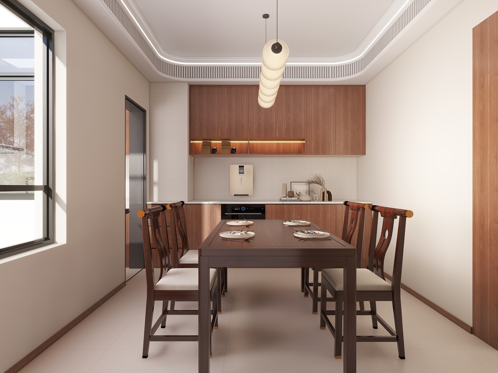 湛智华-新中式133平3房 当代城市家园装修效果图