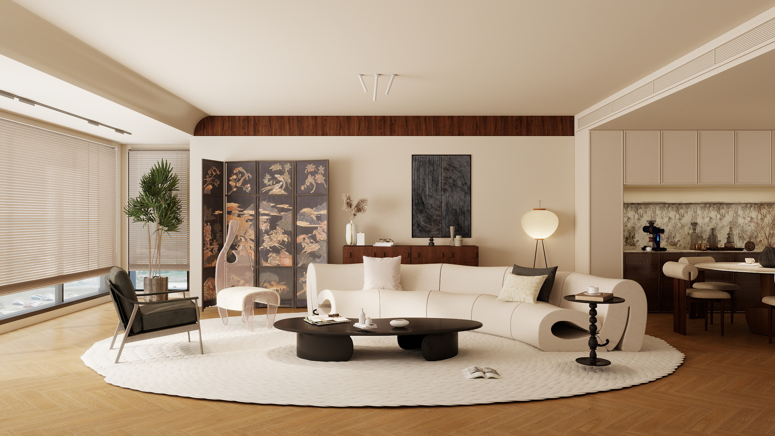 喵小妮爱家居-中古风大厅-装修设计方案