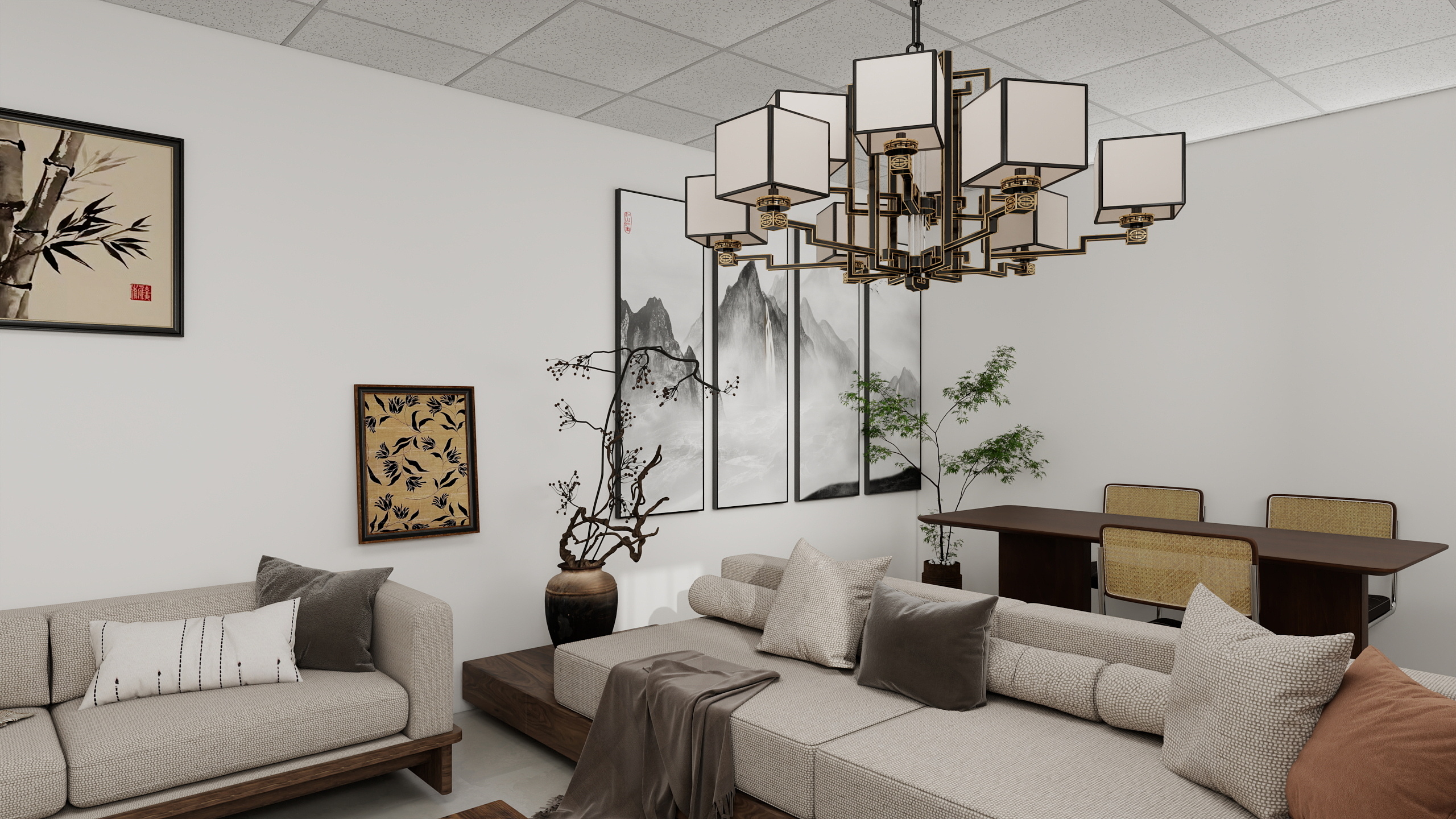 效果图只供参考实际效果以现场为准-187㎡4室装修效果图